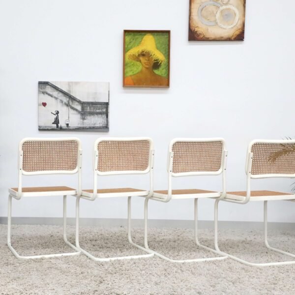 Retro Vintage Mid Century Rattan Chairs x6 - Image 18