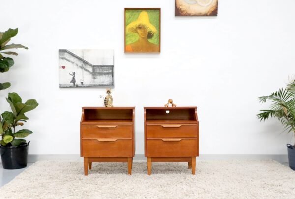 RETRO VINTAGE RELIANCE BEDSIDE TABLES
