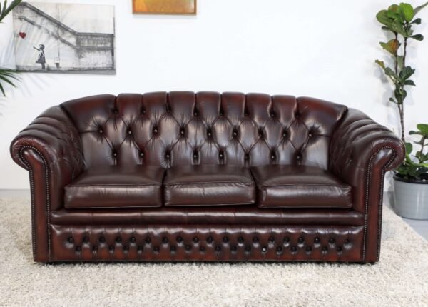 Genuine Leather CHESTERFIELD 3 Seater SOFA