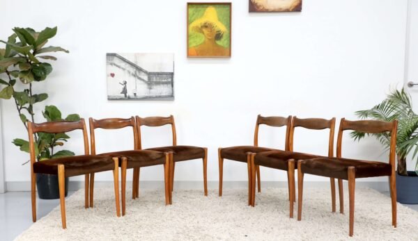 RETRO VINTAGE FLER DINING CHAIRS X6