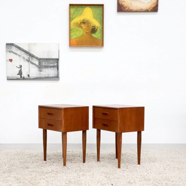 Retro Vintage Burgess Bedside Tables - Image 13