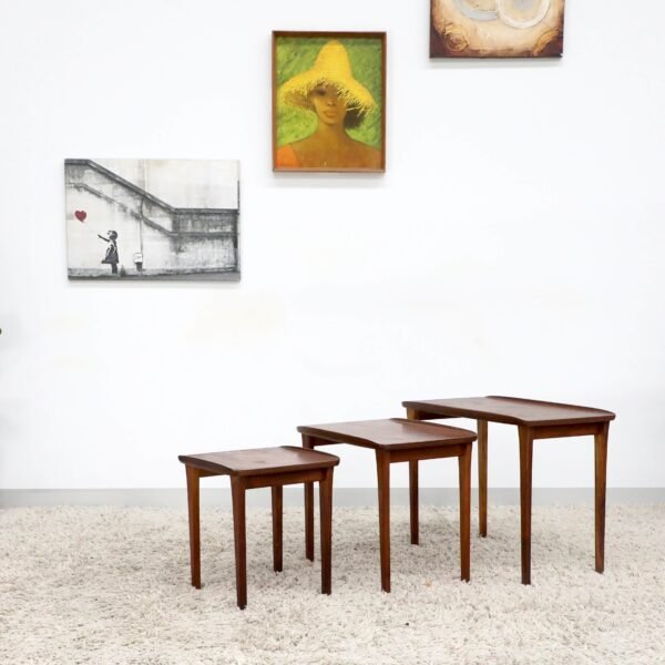 Retro Vintage Nest of Coffee Tables - Image 13