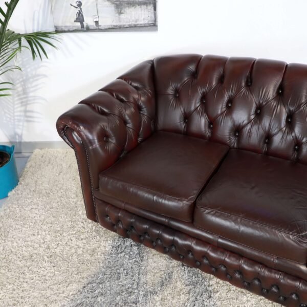 Genuine Leather CHESTERFIELD 3 Seater SOFA - Image 17