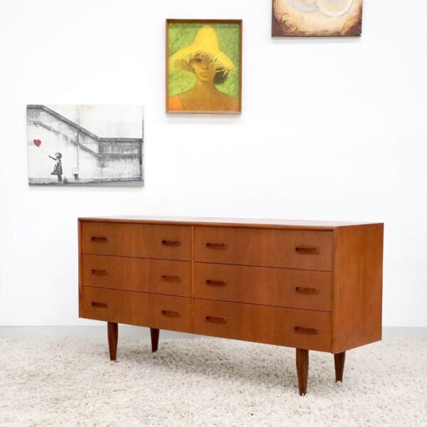 Retro Vintage Midcentury Burgess Dresser Sideboard - Image 9