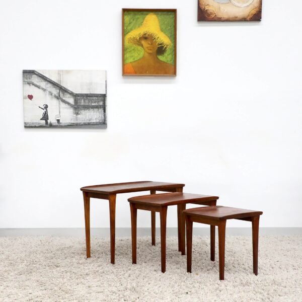 Retro Vintage Nest of Coffee Tables - Image 7