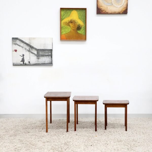 Retro Vintage Nest of Coffee Tables - Image 8