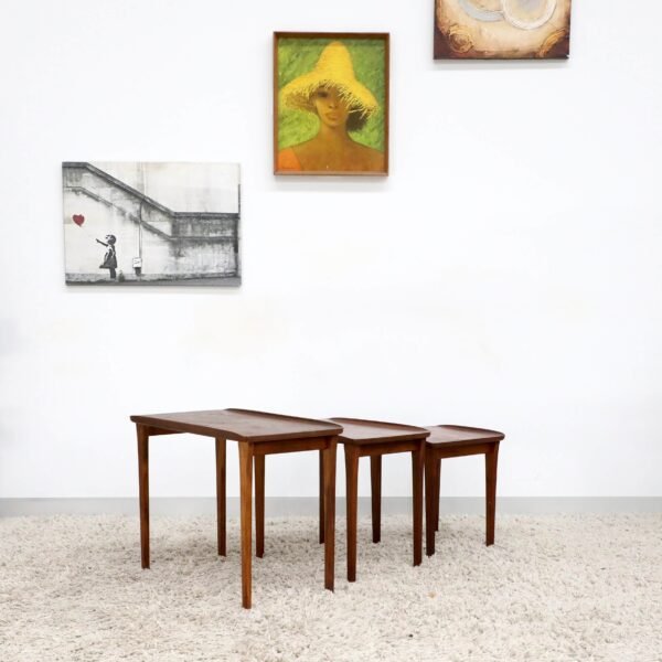 Retro Vintage Nest of Coffee Tables - Image 9