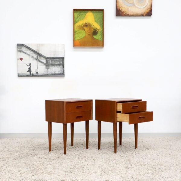 Retro Vintage Burgess Bedside Tables - Image 8