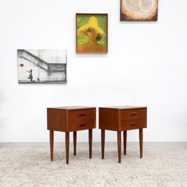 Retro Vintage Burgess Bedside Tables - Image 9