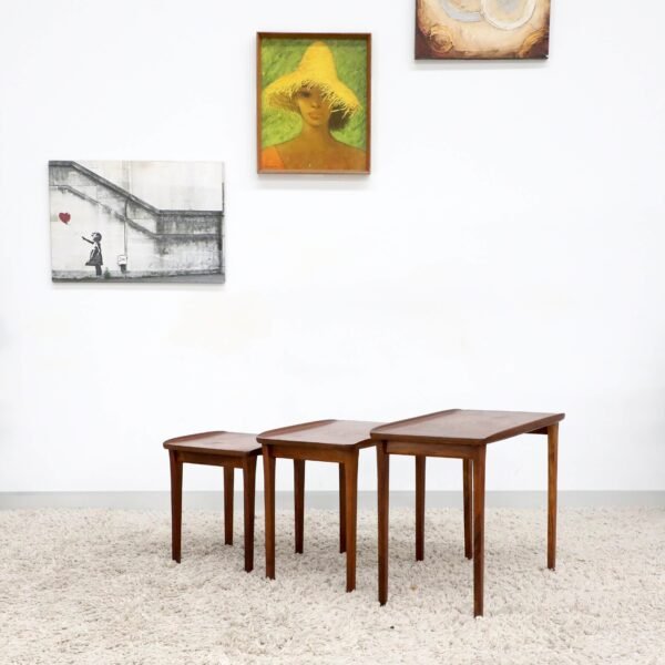 Retro Vintage Nest of Coffee Tables - Image 11