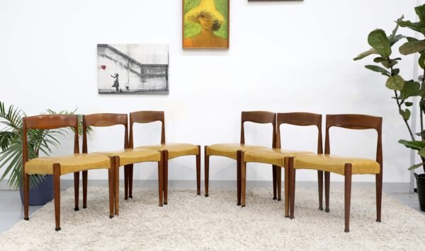 VINTAGE DANISH DINING CHAIRS X6