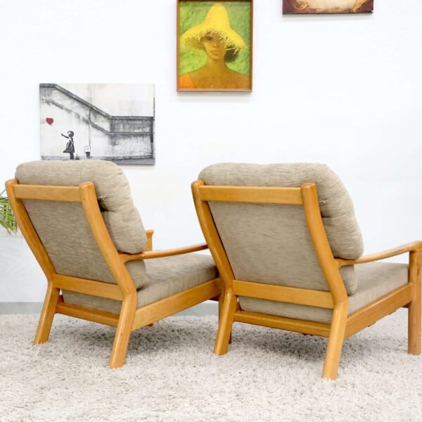 Retro Vintage Tessa Wellington Pair of Armchairs - Image 15