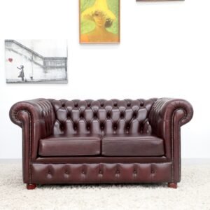 VINTAGE CHESTERFIELD 2 SEATER SOFA