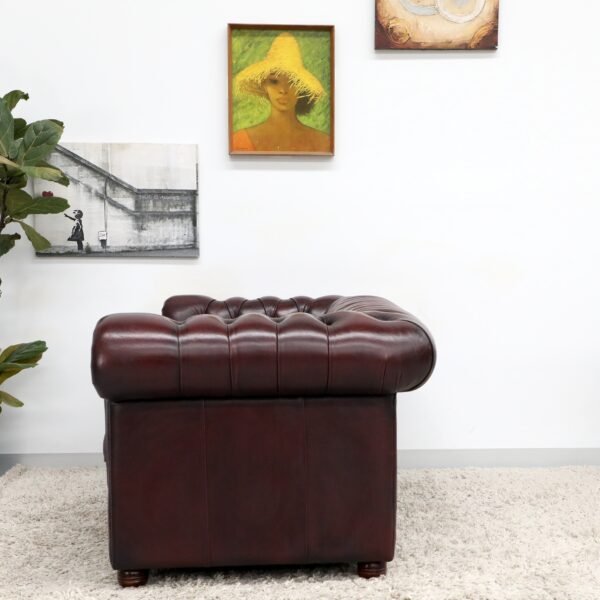 BEAUTIFUL CHESTERFIELD 3 SEATER SOFA AND WING CHAIRS - Image 17
