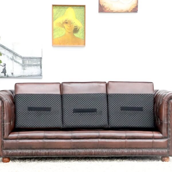 STUNNING VINTAGE CHESTERFIELD PAIR OF 3 SEATER SOFA - Image 13