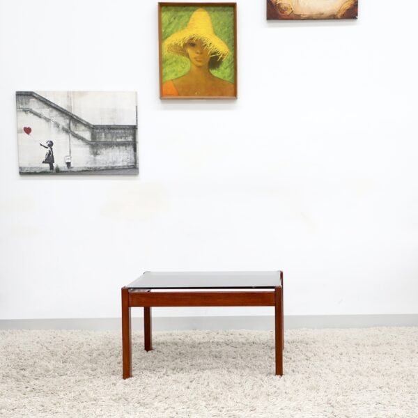 RETRO VINTAGE GLASS COFFEE TABLE - Image 8