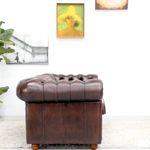 STUNNING VINTAGE CHESTERFIELD PAIR OF 3 SEATER SOFA - Image 17