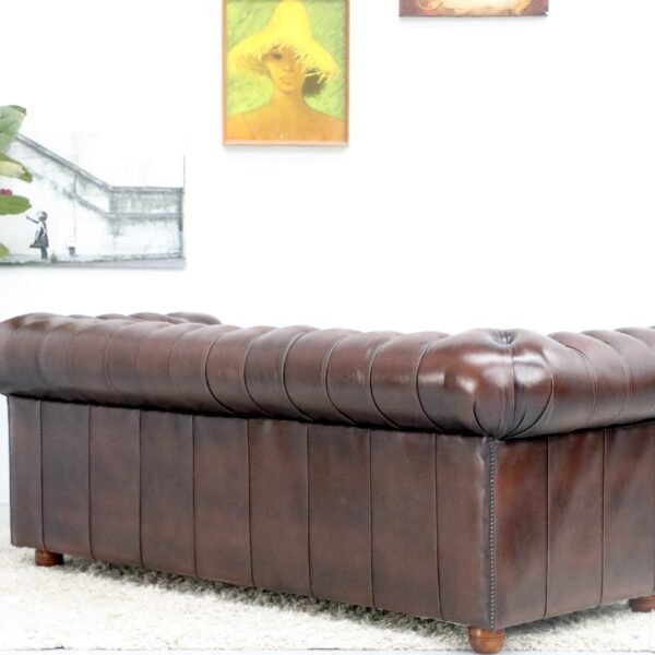 STUNNING VINTAGE CHESTERFIELD PAIR OF 3 SEATER SOFA - Image 18
