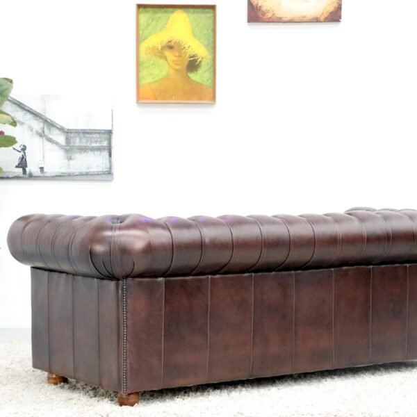 STUNNING VINTAGE CHESTERFIELD PAIR OF 3 SEATER SOFA - Image 20