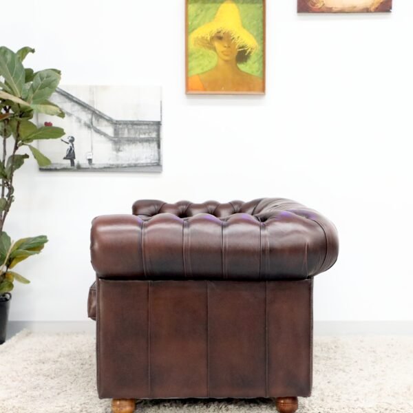 STUNNING VINTAGE CHESTERFIELD PAIR OF 3 SEATER SOFA - Image 21