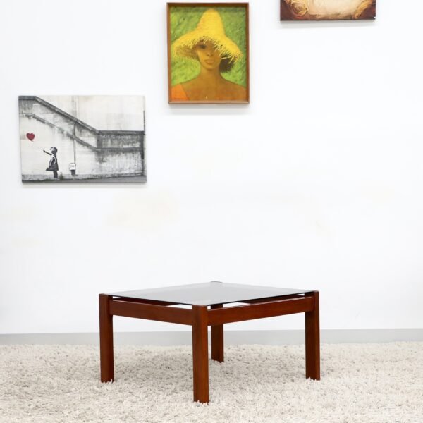 RETRO VINTAGE GLASS COFFEE TABLE - Image 9