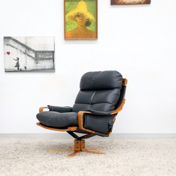 VINTAGE TESSA ATLANTIS SWIVEL CHAIR AND OTTOMAN - Image 16
