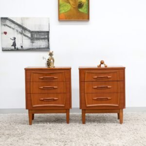 RETRO VINTAGE RELIANCE PAIR OF BEDSIDE TABLES