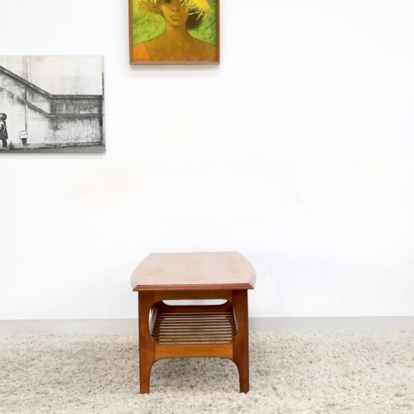 Retro Vintage Mid Century Coffee Table With Rack - Image 12