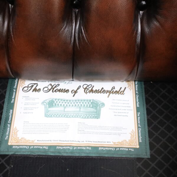 GENUINE LEATHER CHESTERFIELD WING CHAIRS - Image 20