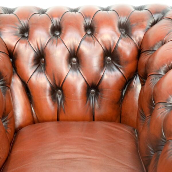 GENUINE LEATHER CHESTERFIELD MORAN TUB CHAIRS - Image 8