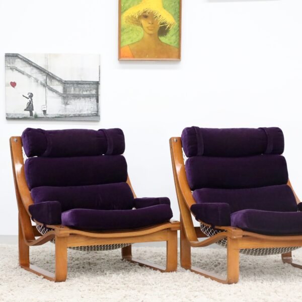 Retro Vintage Tessa T4 Pair of Armchairs - Image 9