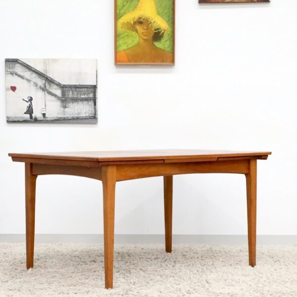 Retro Vintage Mid Century FLER Teak Dining Table - Image 9