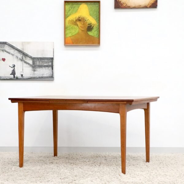 Retro Vintage Mid Century FLER Teak Dining Table - Image 11