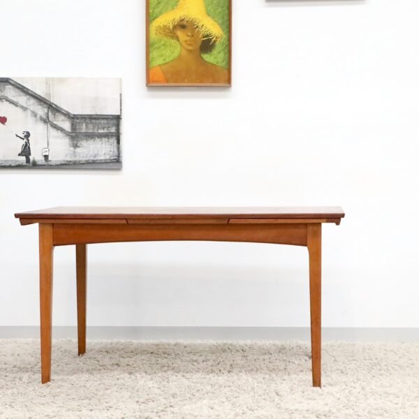 Retro Vintage Mid Century FLER Teak Dining Table - Image 12