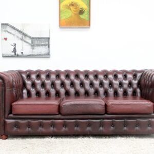 Genuine Leather Chesterfield 3 Seater Sofa