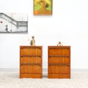 Retro Vintage Midcentury Reliance Pair of Bedside Tables