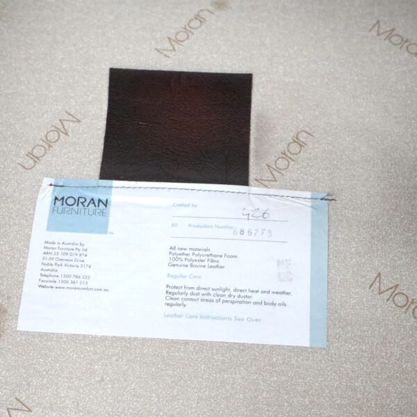 GENUINE LEATHER MORAN CHESTERFIELD 3 SEATER SOFA - Image 19