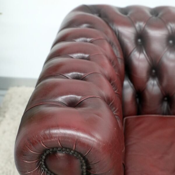 Genuine Leather Chesterfield 3 Seater Sofa - Image 2