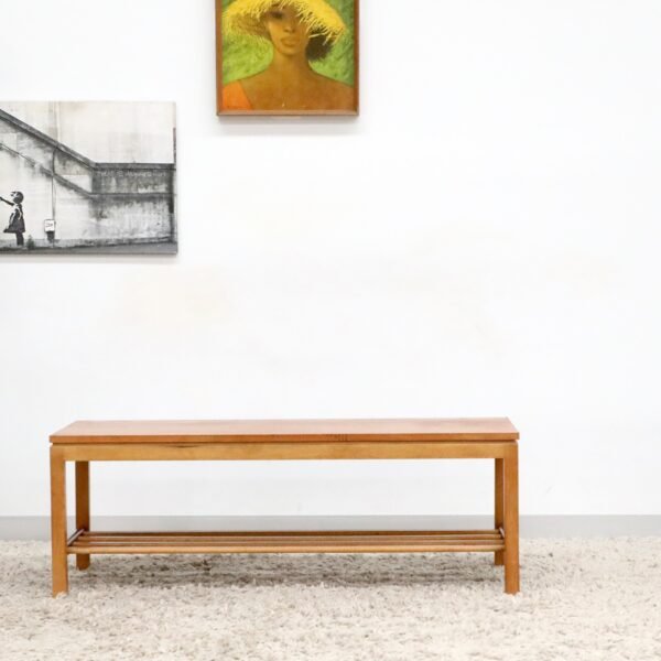 RETRO VINTAGE MID CENTURY COFFEE TABLE WITH RACK - Image 2