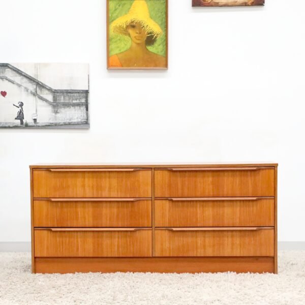 RETRO VINTAGE MIDCENTURY CHEST OF DRAWERS DRESSER - Image 2
