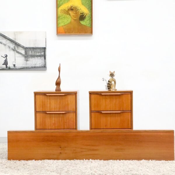 RETRO VINTAGE QUEEN BEDHEAD WITH DRAWERS - Image 2