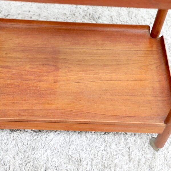 Retro Vintage Teak Drinks Trolley With Removable Trays - Image 3
