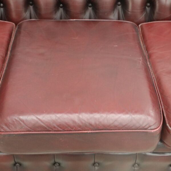 Genuine Leather Chesterfield 3 Seater Sofa - Image 5
