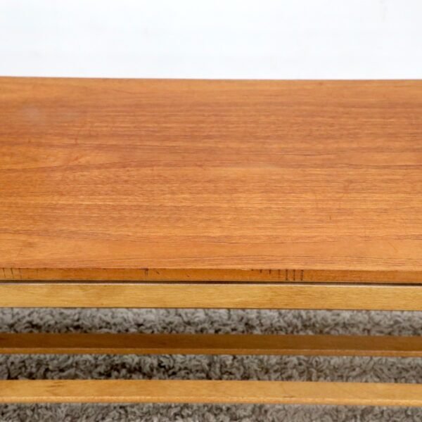 RETRO VINTAGE MID CENTURY COFFEE TABLE WITH RACK - Image 4
