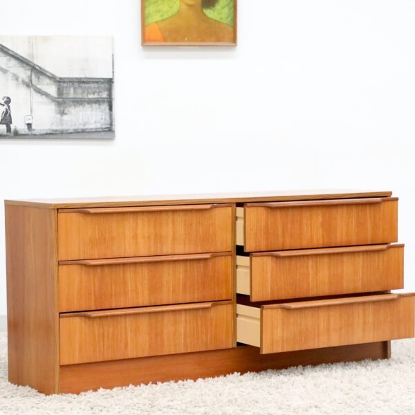 RETRO VINTAGE MIDCENTURY CHEST OF DRAWERS DRESSER - Image 4