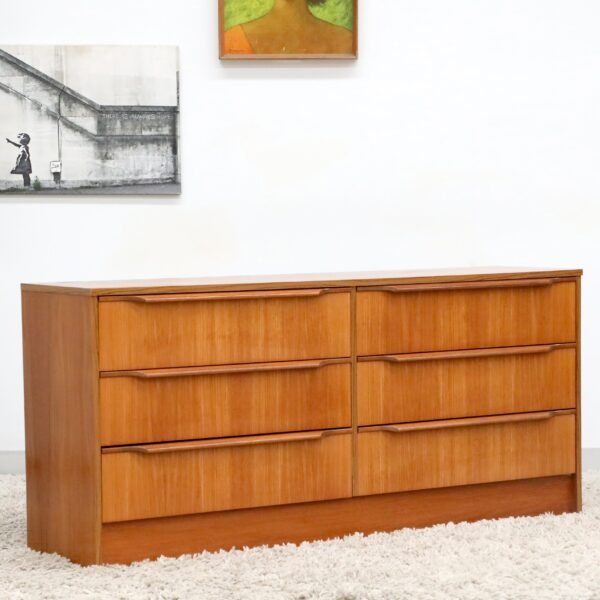 RETRO VINTAGE MIDCENTURY CHEST OF DRAWERS DRESSER - Image 5