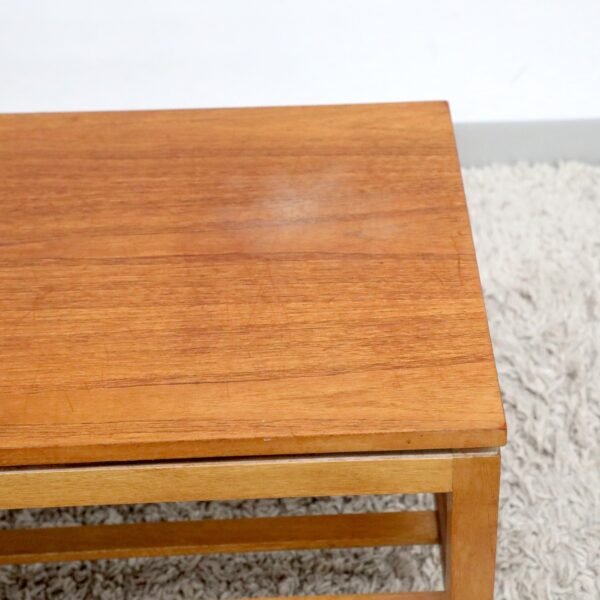 RETRO VINTAGE MID CENTURY COFFEE TABLE WITH RACK - Image 5