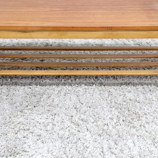 RETRO VINTAGE MID CENTURY COFFEE TABLE WITH RACK - Image 6