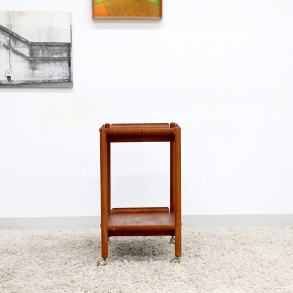 Retro Vintage Teak Drinks Trolley With Removable Trays - Image 7