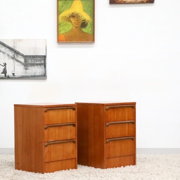 Retro Vintage Midcentury Reliance Pair of Bedside Tables - Image 9